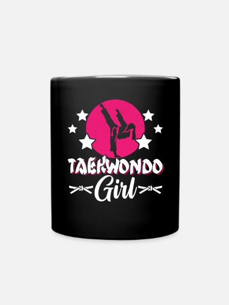 TKD Korean Martial Arts Tae Kwon - Tasse einfarbig - Schwarz