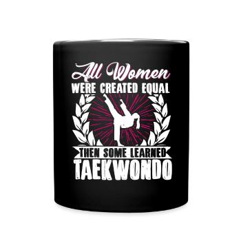 TKD Korean Martial Arts Tae Kwon - Tasse einfarbig - Schwarz - Vorne
