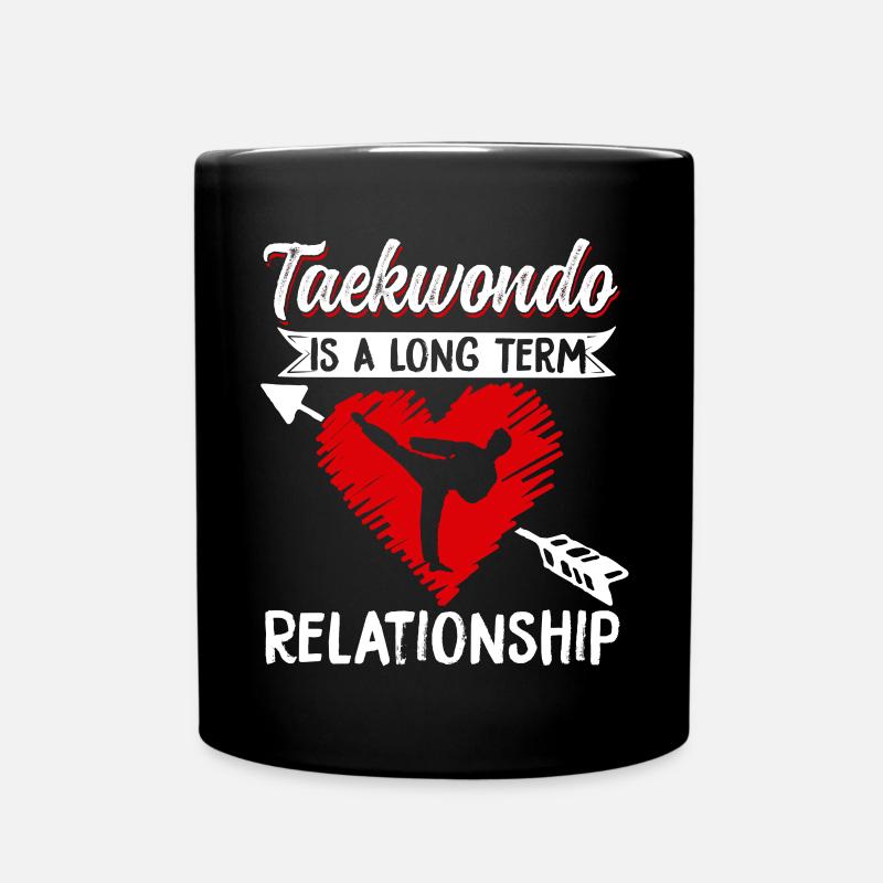 TKD Korean Martial Arts Tae Kwon - Tasse einfarbig - Schwarz