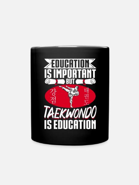 TKD Korean Martial Arts Tae Kwon - Tasse einfarbig - Schwarz