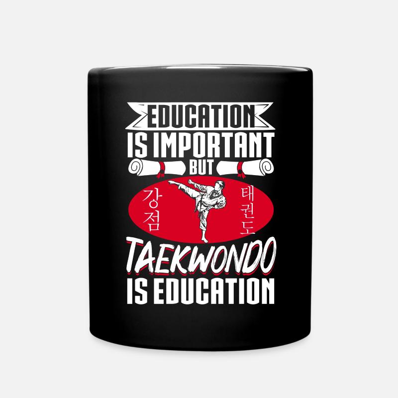 TKD Korean Martial Arts Tae Kwon - Tasse einfarbig - Schwarz
