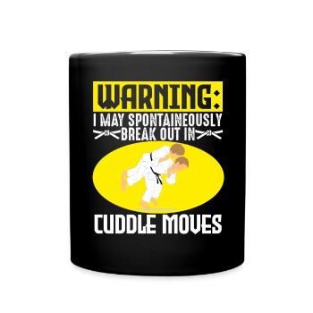 TKD Korean Martial Arts Tae Kwon - Tasse einfarbig - Schwarz - Vorne