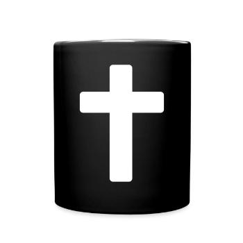 Crucifix Cross Jesus Christ - Full Colour Mug - black - Front