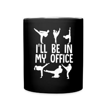 TKD Korean Martial Arts Tae Kwon - Tasse einfarbig - Schwarz - Vorne