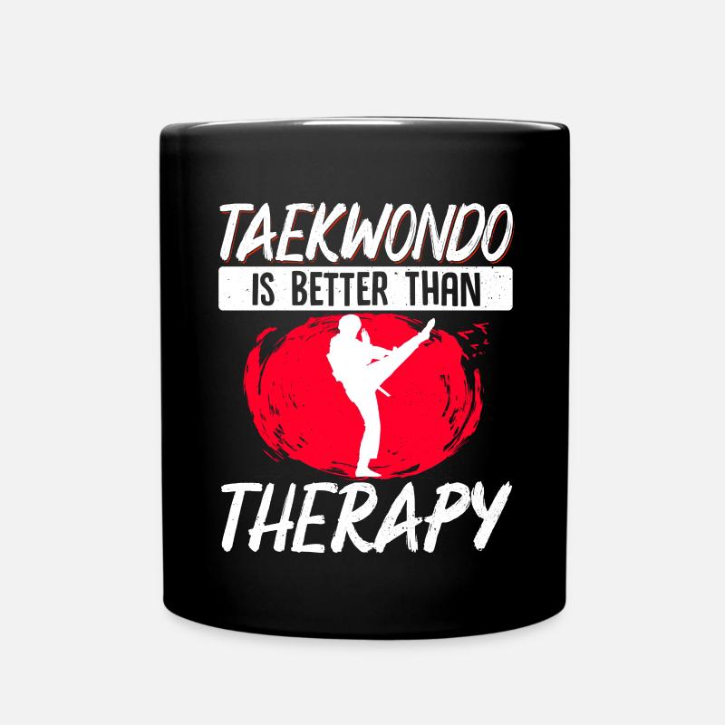 TKD Korean Martial Arts Tae Kwon - Tasse einfarbig - Schwarz