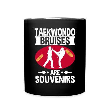 TKD Korean Martial Arts Tae Kwon - Tasse einfarbig - Schwarz - Vorne