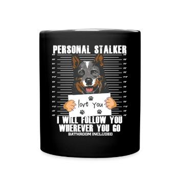 Blue Heeler Cattle Dog Citation amusante - Mug uni - noir - Devant