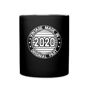 Vintage Made In 2020 Original Part Birthday 2020 - Full Colour Mug - black - Front