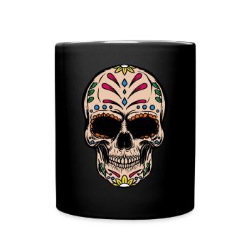 Quetzalcoatl Aztec Gothic Schädel Goth Maya Inka G - Tasse einfarbig - Schwarz - Vorne