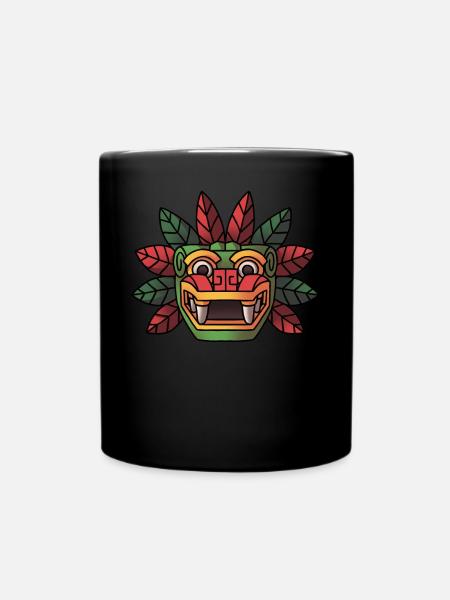Quetzalcoatl Azteken Gefiederte Schlange Maya Inka - Tasse einfarbig - Schwarz
