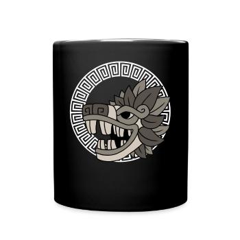 Quetzalcoatl Aztec Stem Pattern Cadeau - Mug uni - noir - Devant
