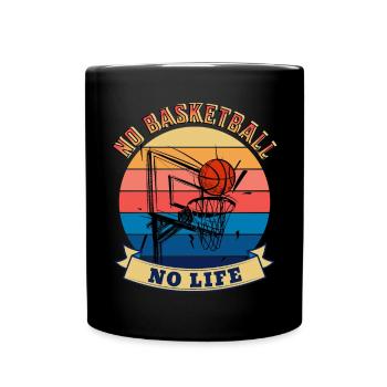 Pas de basket-ball Pas de design d’été de vie - Mug uni - noir - Devant