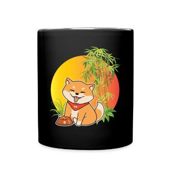 Shiba Inu Japanese Dog / Hunting Dog, Japan - Full Colour Mug - black - Front