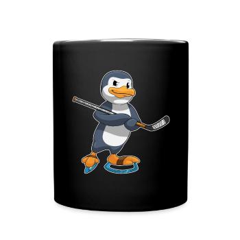 Pinguin Eishockey Eishockeyschläger - Tasse einfarbig - Schwarz - Vorne