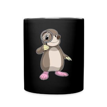 Mole Detective Magnifying Glass - Full Colour Mug - black - Front