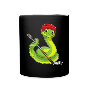 Schlange Eishockey Eishockeyschläger - Tasse einfarbig - Schwarz - Vorne