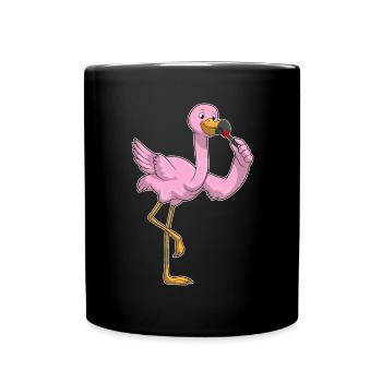 Rouge à lèvres Flamingo - Mug uni - noir - Devant