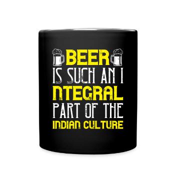 La bière fait partie intégrante de l’Indien - Mug uni - noir - Devant