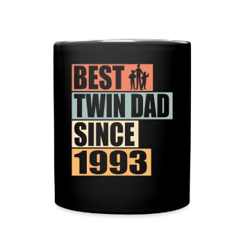 Zwillinge Vater Zwillingsvater seit 1993 - Tasse einfarbig - Schwarz - Vorne