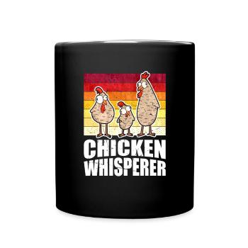 Hühner Flüsterer Chuchoteur de poulet - Mug uni - noir - Devant