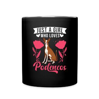 Juste une fille qui aime Podencos Girls - Mug uni - noir - Devant