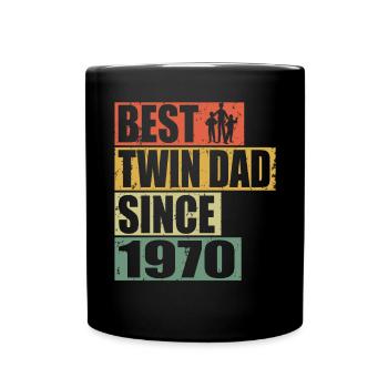 Jumeaux Père Père jumeau depuis 1970 - Mug uni - noir - Devant