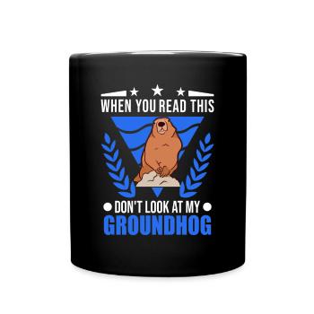 Marmot Gift Groundhog Day Woodchuck - Full Colour Mug - black - Front