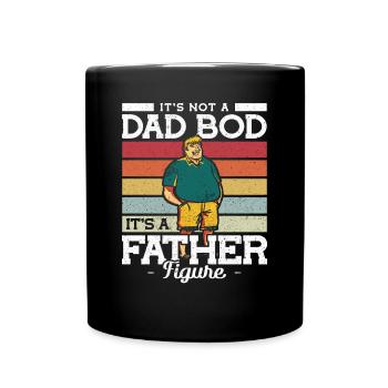 Its not a Dad Bod its a Father Figure Father's Day - Full Colour Mug - black - Front