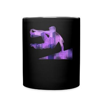 Parkour Free Running Traceur - Tasse einfarbig - Schwarz - Vorne
