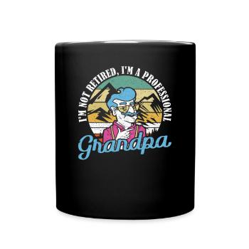In the not Retired At The Professional Grandpa Father's Day - Full Colour Mug - black - Front