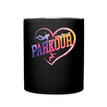 Parkour Free Running Traceur Fille - Mug uni - noir - Devant