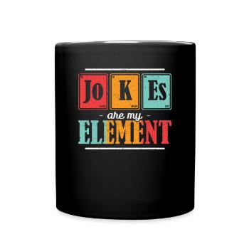 Dad JoKEs are my Element Father's Day - Full Colour Mug - black - Front