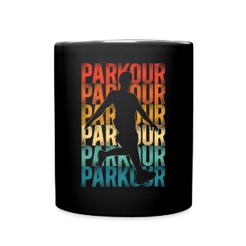 Parkour Free Running Traceur Retro - Mug uni - noir - Devant
