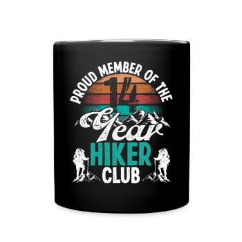 14 Year Old Hiker Mountains Hiking Birthday 14 - Tasse einfarbig - Schwarz - Vorne