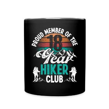 18 Year Old Hiker Mountains Hiking Birthday 18 - Tasse einfarbig - Schwarz - Vorne