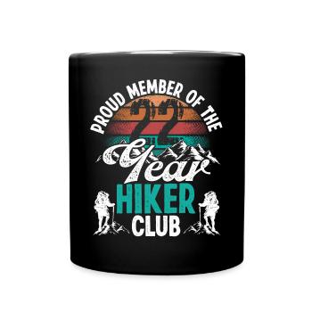 22 Year Old Hiker Mountains Hiking Birthday 22 - Tasse einfarbig - Schwarz - Vorne