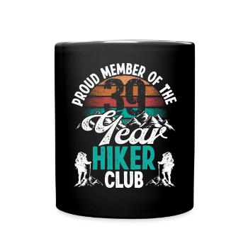 39 Year Old Hiker Mountains Hiking Birthday 39 - Tasse einfarbig - Schwarz - Vorne