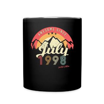 Mois de naissance Juillet 1998 - Mug uni - noir - Devant