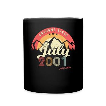 Mois de naissance Juillet 2001 - Mug uni - noir - Devant