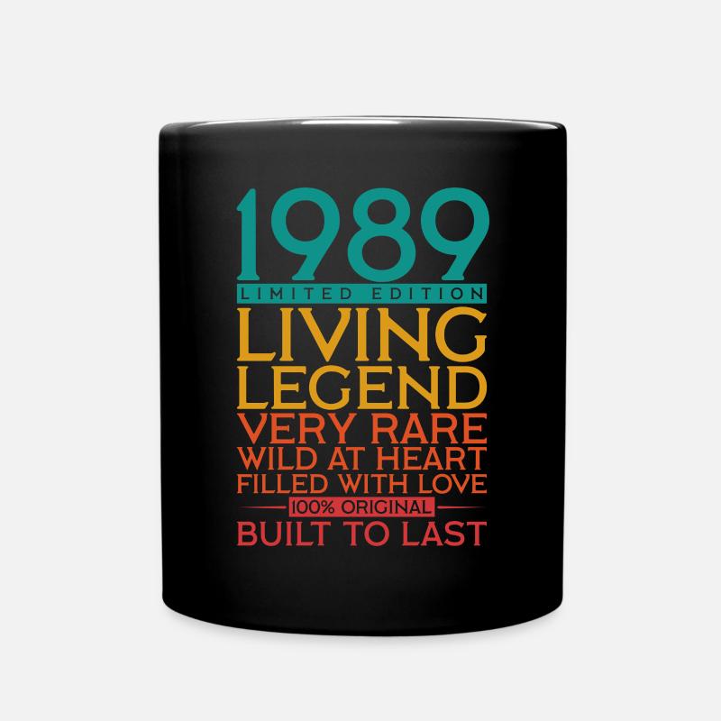 33. Geburtstag Geschenk Lebende Legende 1989 - Tasse einfarbig - Schwarz