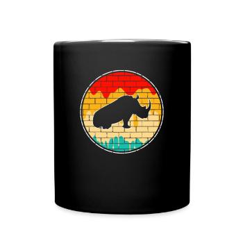 Rhino Rétro - Mug uni - noir - Devant