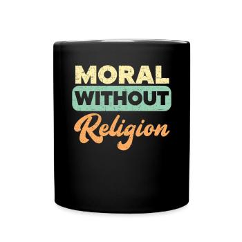 Moral ohne Religion Agnostischer Blackcraft Atheist - Tasse einfarbig - Schwarz - Vorne