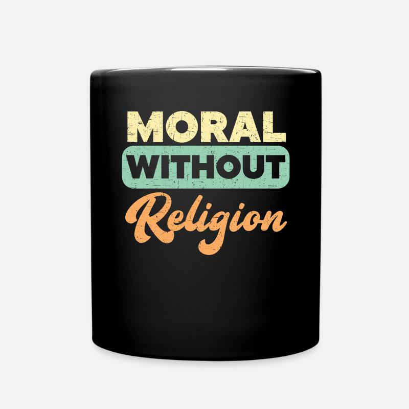 Moral ohne Religion Agnostischer Blackcraft Atheist - Tasse einfarbig - Schwarz