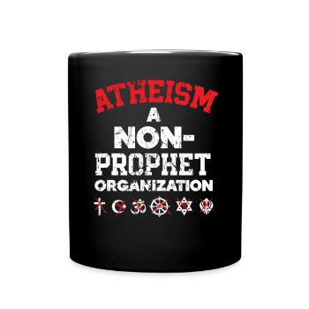 Athéisme Une organisation non-prophète athée - Mug uni - noir - Devant