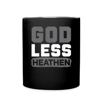 Gottloser heidnischer antireligiöser agnostischer Atheist - Tasse einfarbig - Schwarz - Vorne