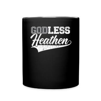Gottloser heidnischer antireligiöser agnostischer Atheist - Tasse einfarbig - Schwarz - Vorne