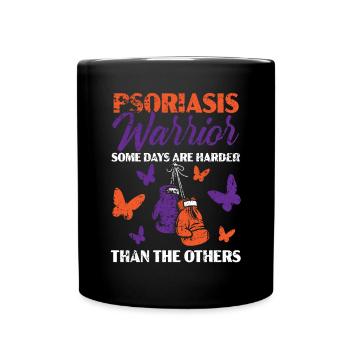 Psoriasis Warrior Hautkrankheit Psoriasis Bewusstsein - Tasse einfarbig - Schwarz - Vorne