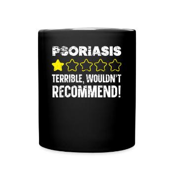 Psoriasis Warrior Hautkrankheit Psoriasis Bewusstsein - Tasse einfarbig - Schwarz - Vorne