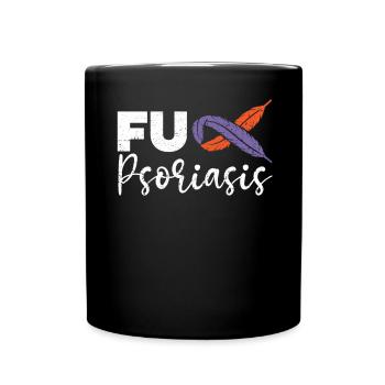 Psoriasis Warrior Hautkrankheit Psoriasis Bewusstsein - Tasse einfarbig - Schwarz - Vorne