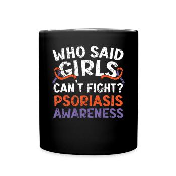 Psoriasis Warrior Hautkrankheit Psoriasis Bewusstsein - Tasse einfarbig - Schwarz - Vorne